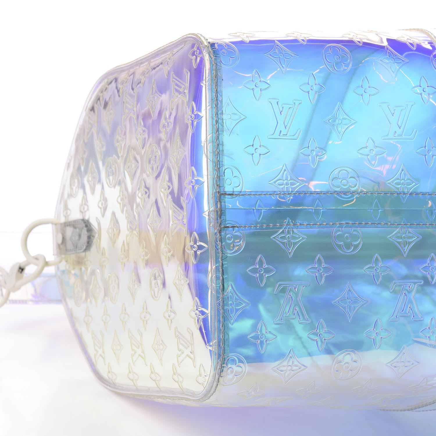 Louis Vuitton PVC Monogram Keepall Bandouliere 50 Iridescent Prism 10 of 13