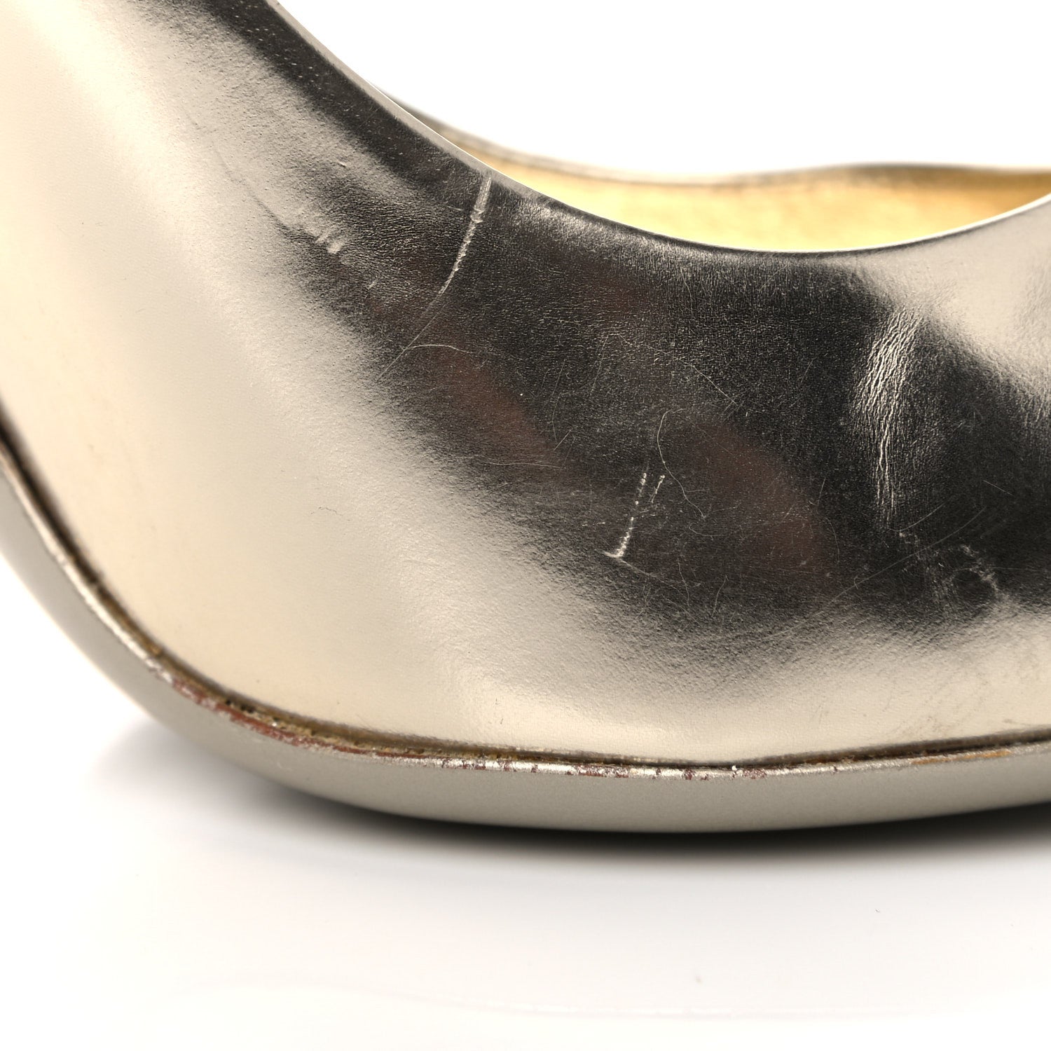 Saint Laurent Calfskin Clara Pumps 40 Gold 19 of 21