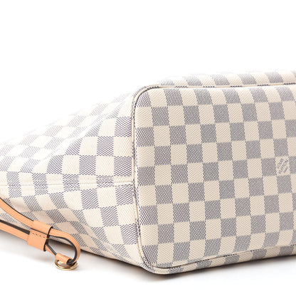 Louis Vuitton Damier Azur Braided Neverfull MM Pink 6 of 10