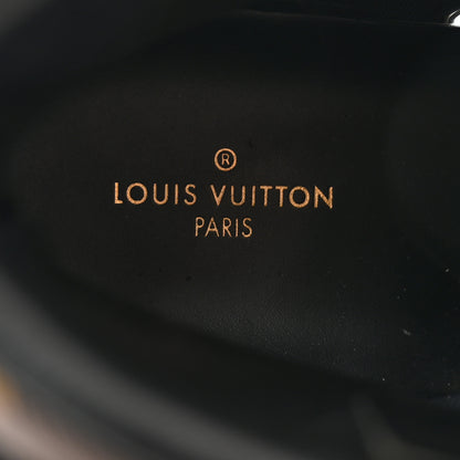 Louis Vuitton Calfskin Monogram Mens Rivoli High Top Sneakers 9 Black 7 of 13