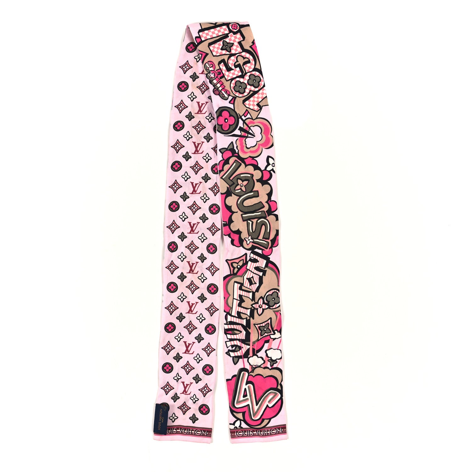 Louis Vuitton Silk Monogram Street Bandeau Rose 2 of 4