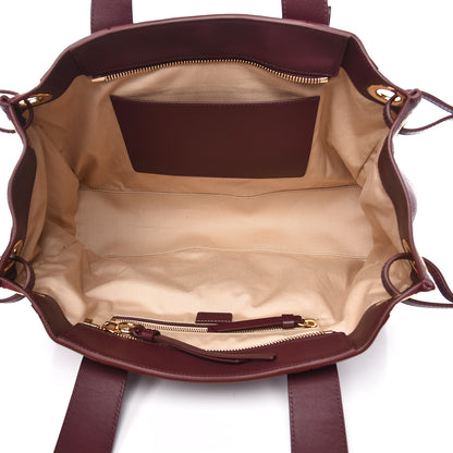 Chloe Smooth Calfskin Embossed Tao Zipped Tote Burnt Brown 5 of 9