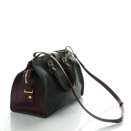 Saint Laurent Calfskin Bi Color Small Classic Y Cabas Black Bordeaux 3 of 7