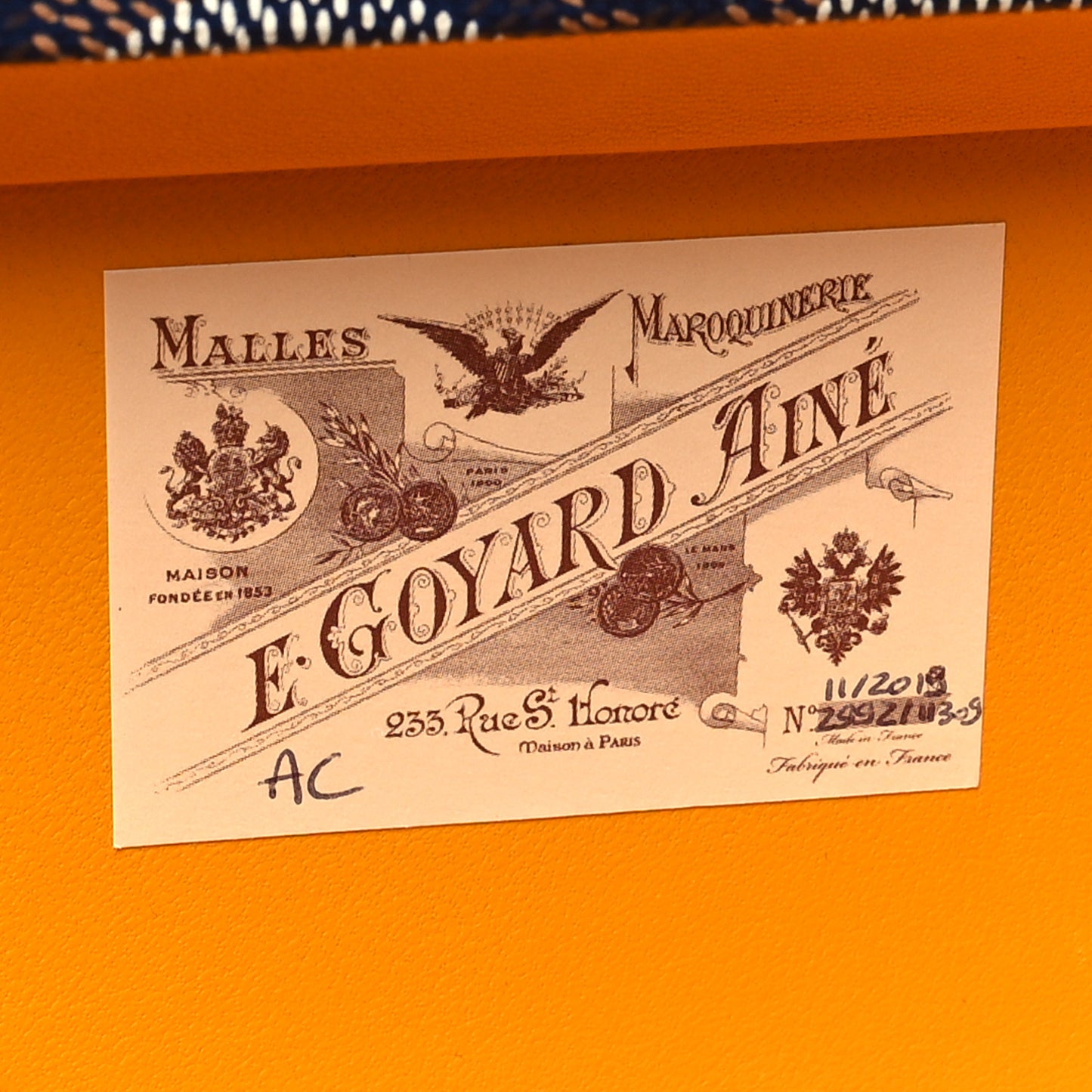 Goyardine Minaudiere Trunk Bag Navy