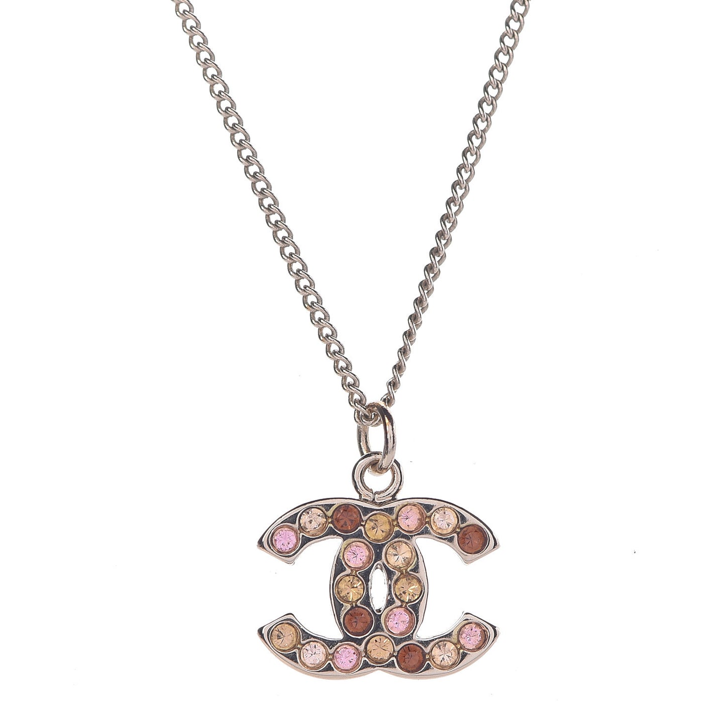 Crystal CC Necklace Gold Multicolor
