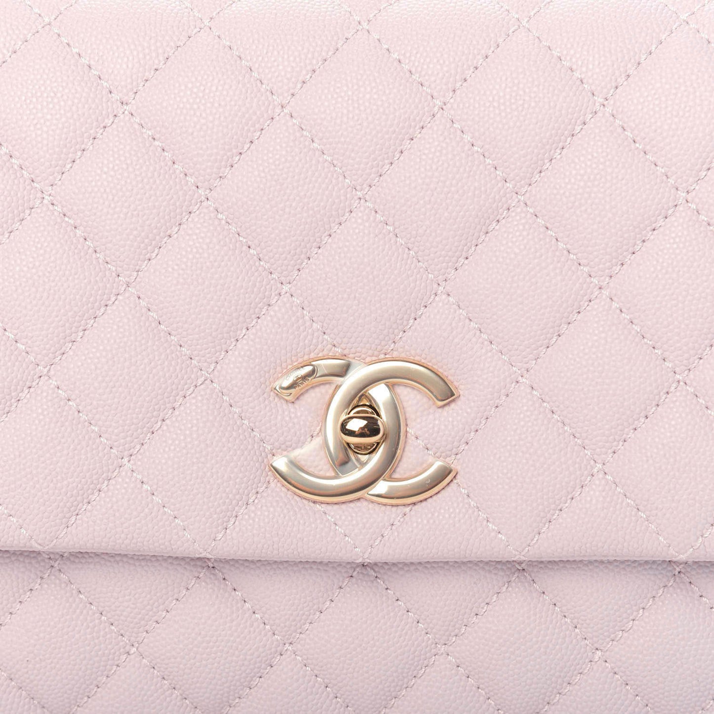 Caviar Quilted Small Coco Handle Flap Lilas Lilac