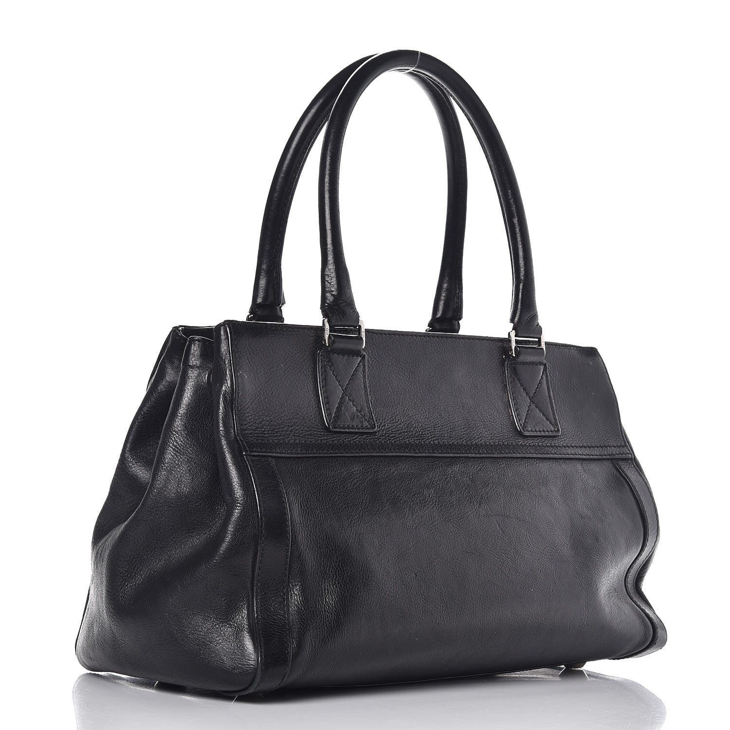 Christian Dior Calfskin CD Flight Tote Black 3 of 12