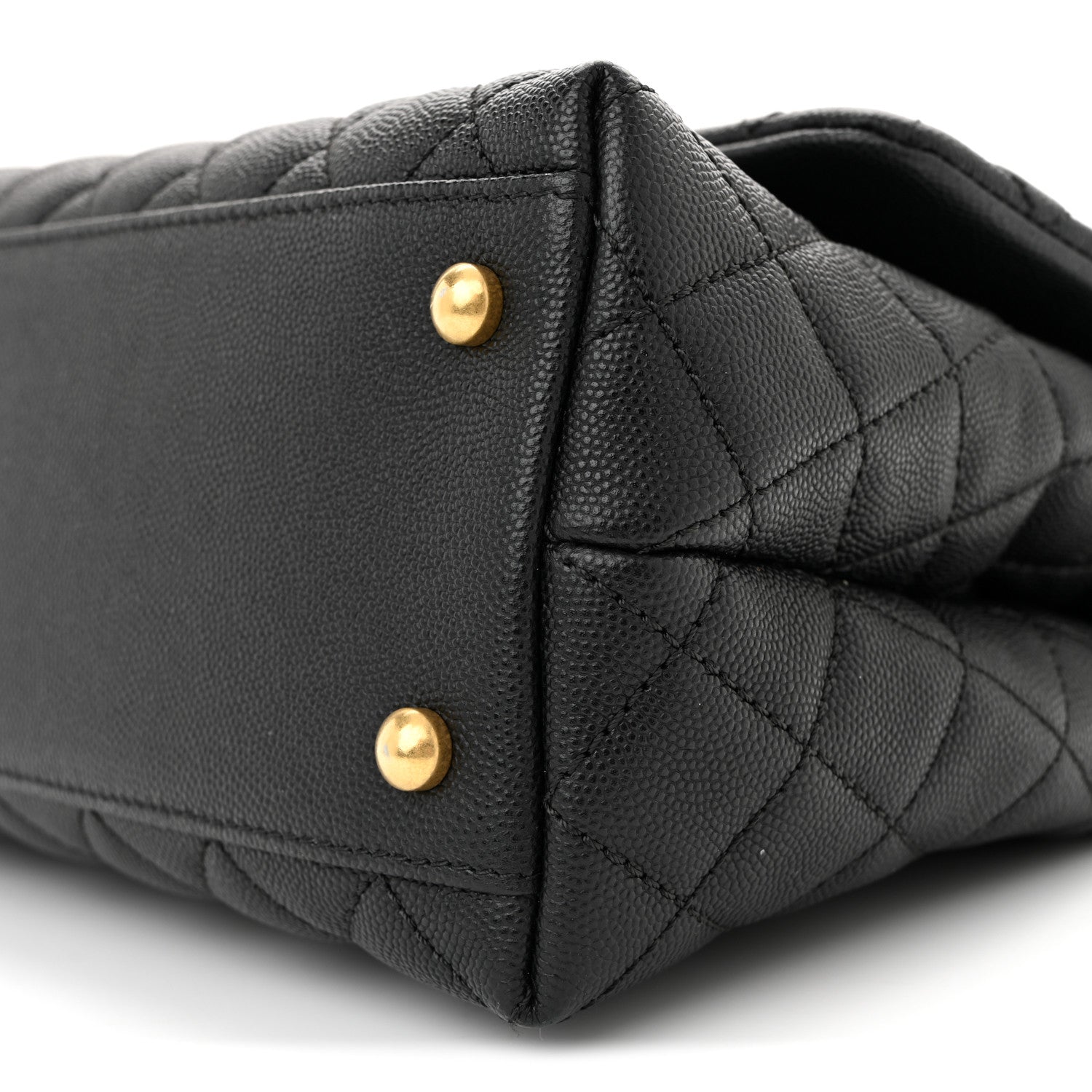 Chanel Caviar Quilted Small Coco Handle Flap Black 10 of 11