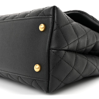 Chanel Caviar Quilted Small Coco Handle Flap Black 10 of 11