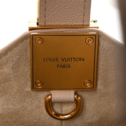 Louis Vuitton LOUIS VUITTON Grained Calfskin Low Key Hobo MM Limestone 7 of 11
