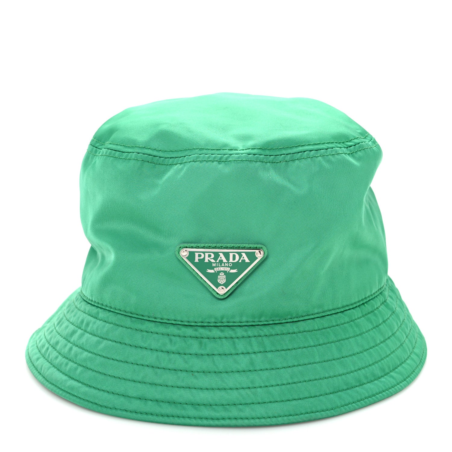 Prada Re-Nylon Triangle Womens Bucket Hat L Menta 1804947