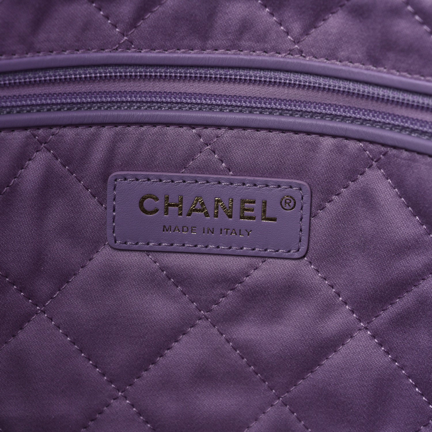 Chanel Shiny Calfskin Quilted Small Chanel 22 Light Purple 7 of 11