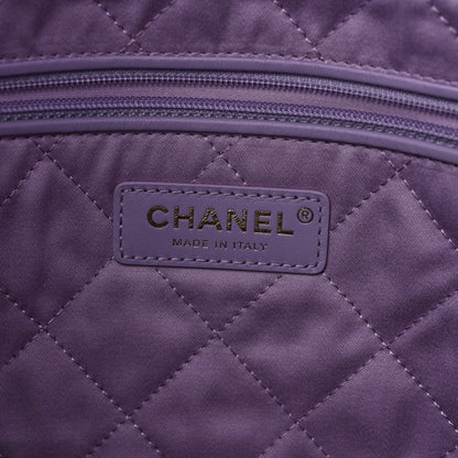 Chanel Shiny Calfskin Quilted Small Chanel 22 Light Purple 7 of 11