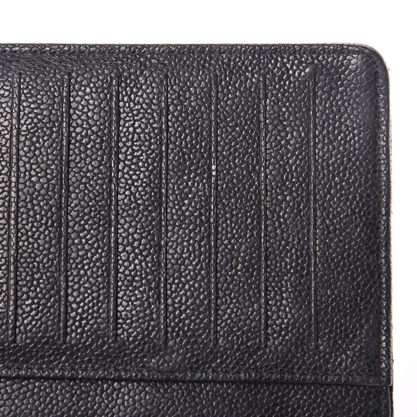 Caviar Quilted Reissue Yen Wallet Black