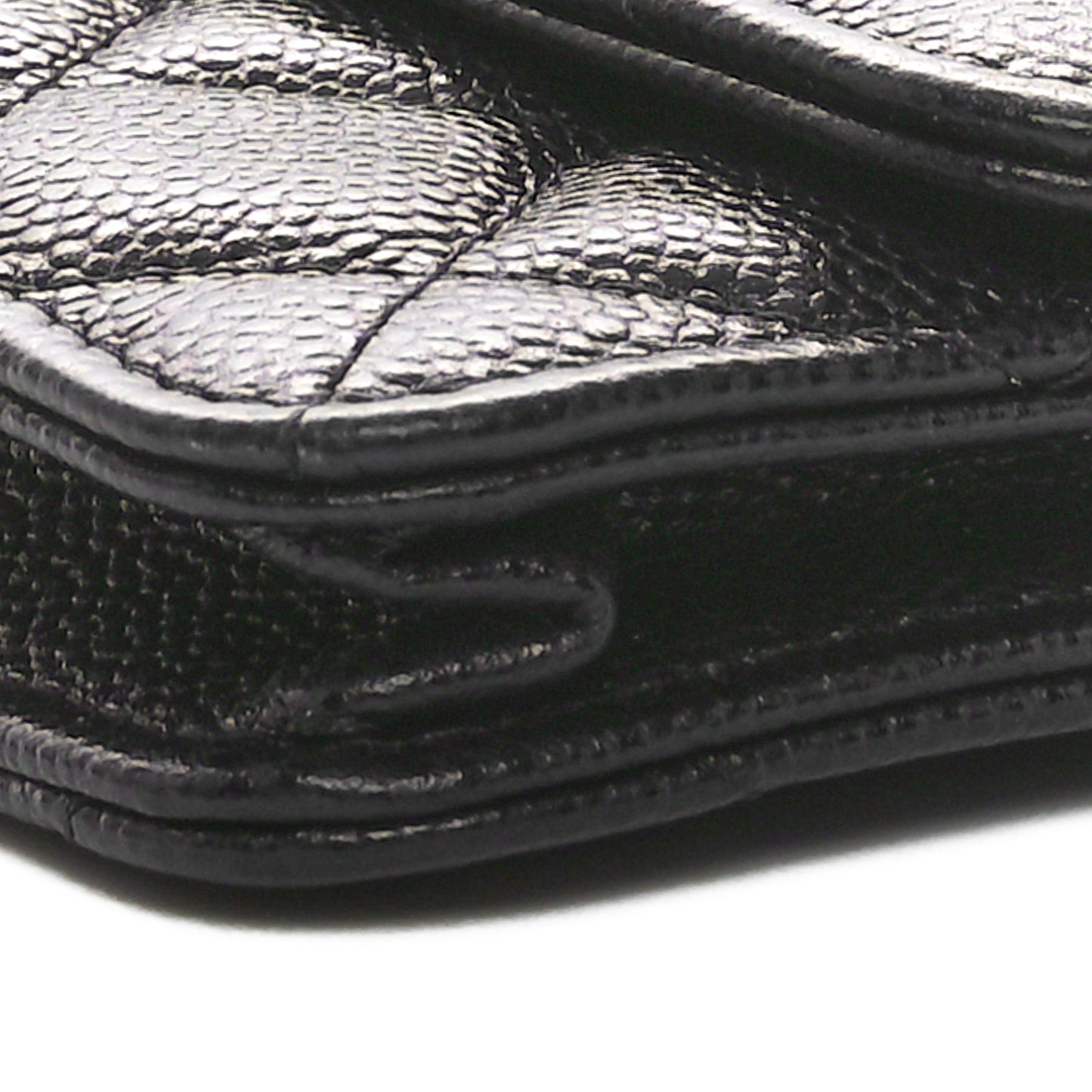 Caviar Quilted Miss Coco Clutch With Chain  Black