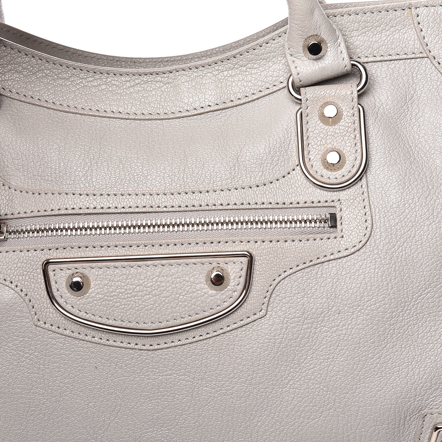 Balenciaga Chevre Silver Metallic Edge Hardware City Gris Glace 11 of 12