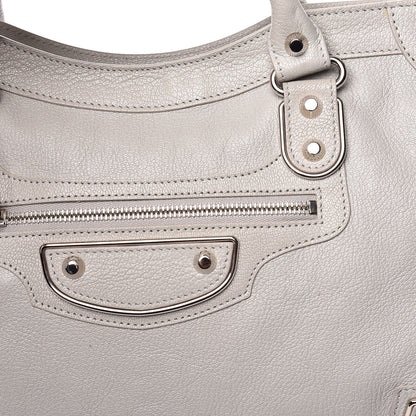 Balenciaga Chevre Silver Metallic Edge Hardware City Gris Glace 11 of 12