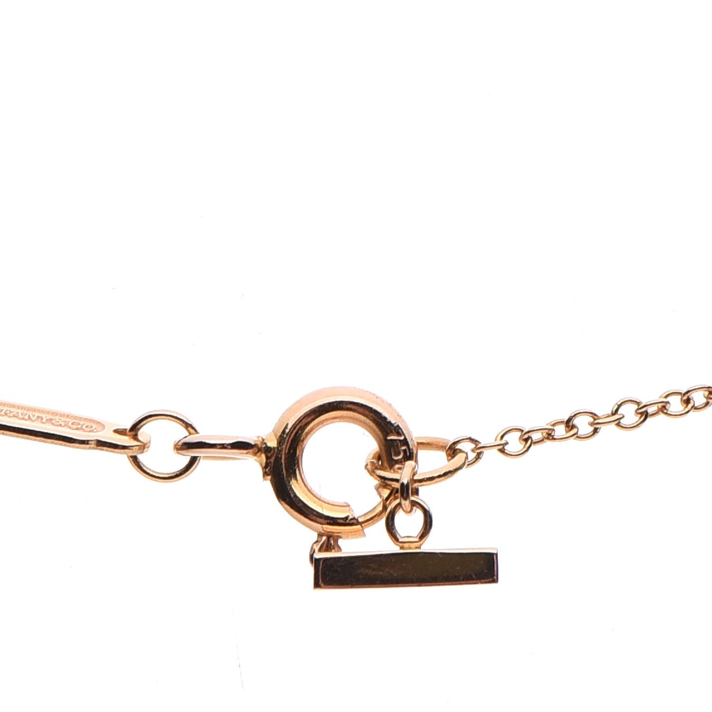 18K Rose Gold Small T Smile Pendant Necklace