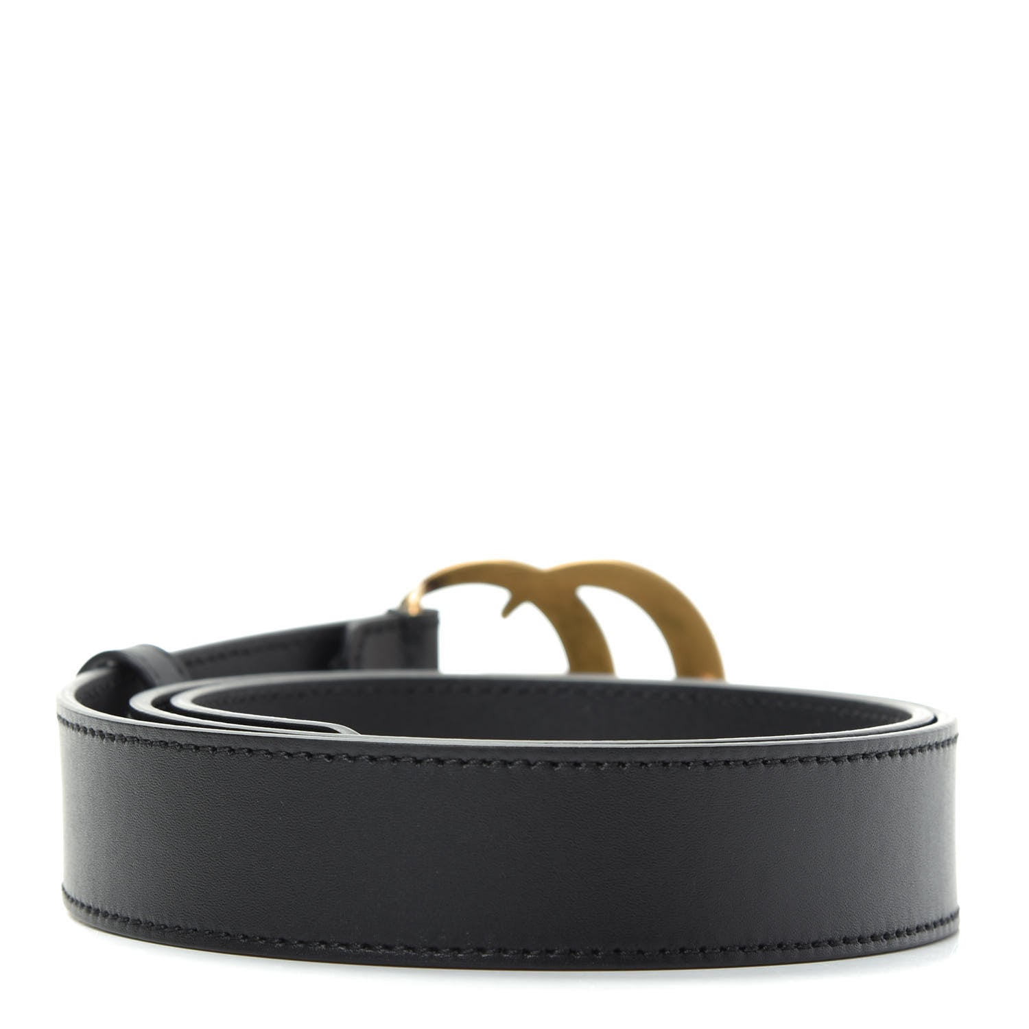 Gucci Calfskin Double G 30mm Belt 80 32 Black 2 of 6