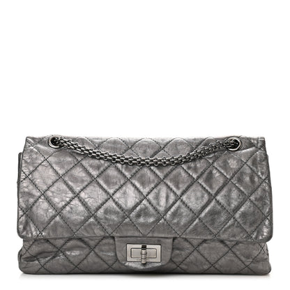Chanel Metallic Aged Calfskin Quilted 2.55 Reissue 227 Flap Dark Silver 1 of 14