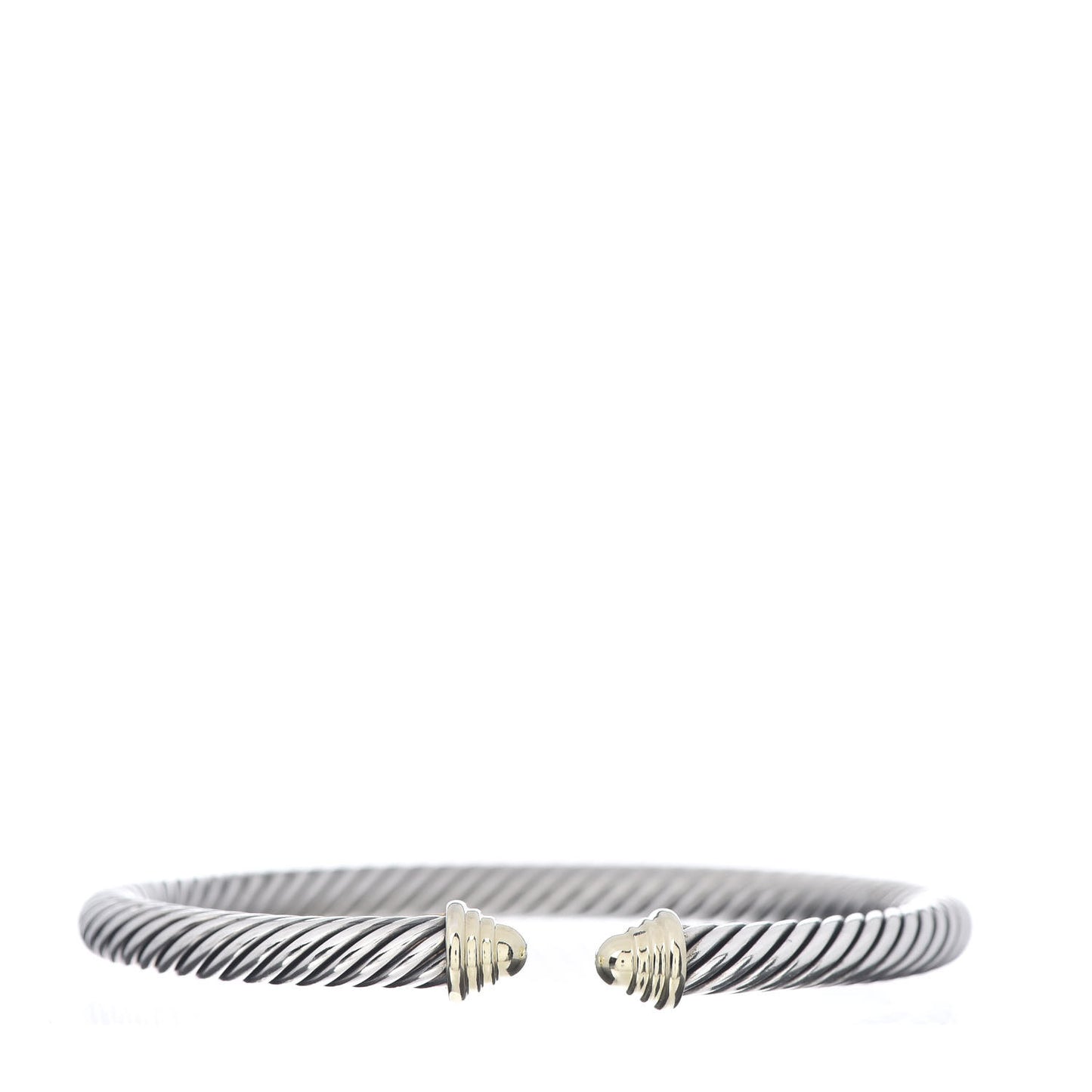 Sterling Silver 14K Yellow Gold 5mm Cable Classics Bracelet