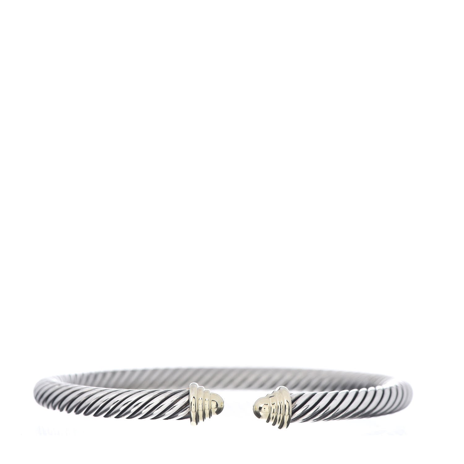 David Yurman Sterling Silver 14K Yellow Gold 5mm Cable Classics Bracelet 1 of 4