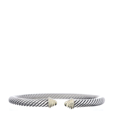 David Yurman Sterling Silver 14K Yellow Gold 5mm Cable Classics Bracelet 1 of 4