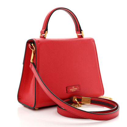 Valentino Garavani Grainy Calfskin Small VSling Top Handle Bag Rouge Pur Cerise 3 of 10
