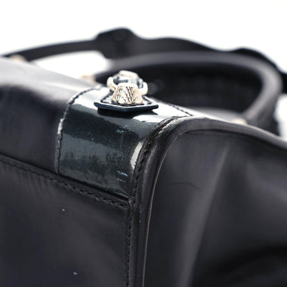 Balenciaga Smooth Calfskin Metallic Patent Giant 12 Silver Hardware City Black Gris 6 of 22