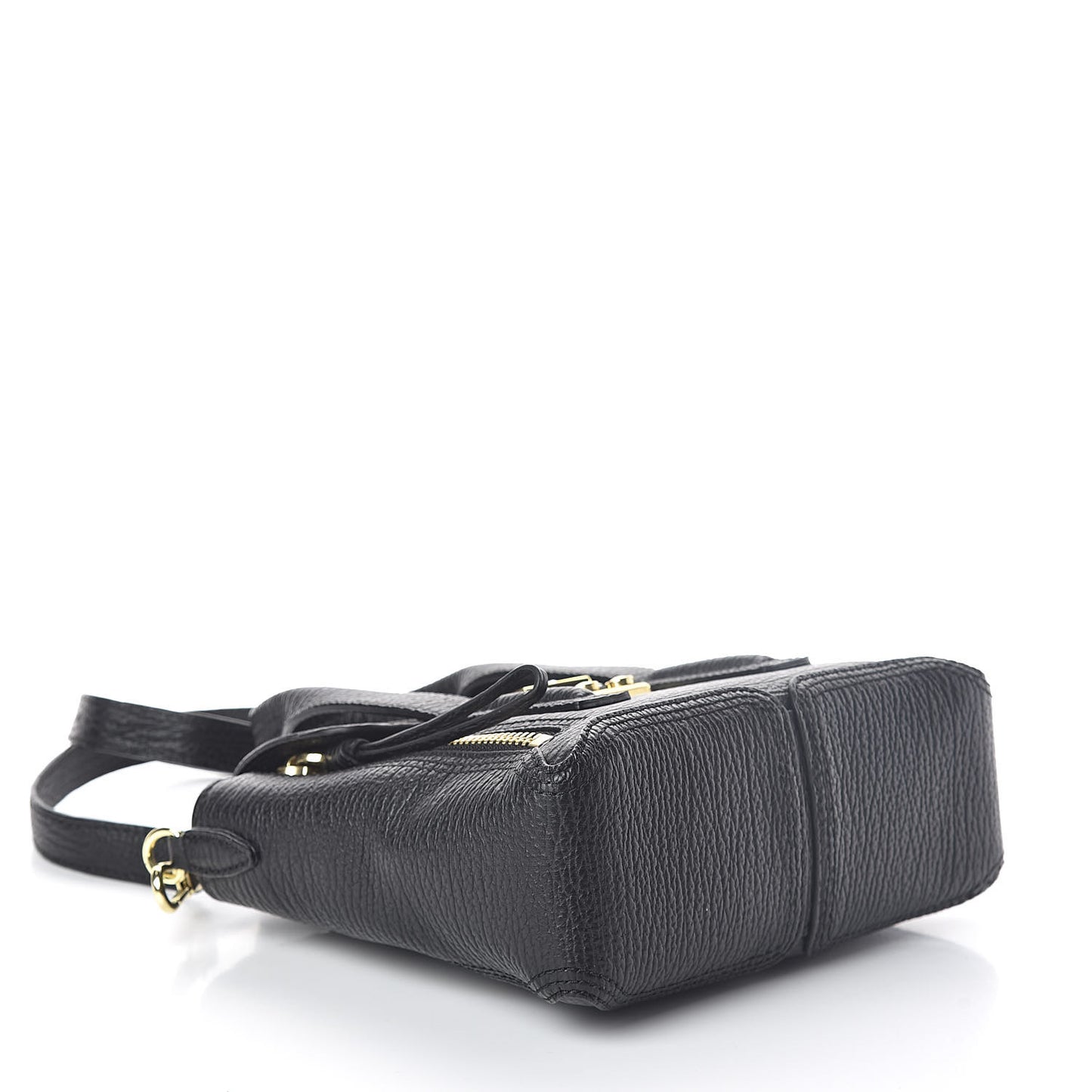 3.1 Textured Calfskin Mini Pashli Satchel Black