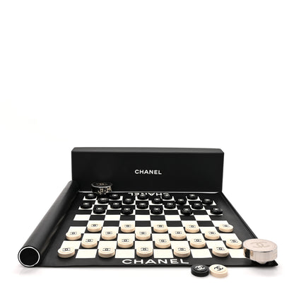 Chanel Lambskin Resin Checkerboard Black White 9 of 9