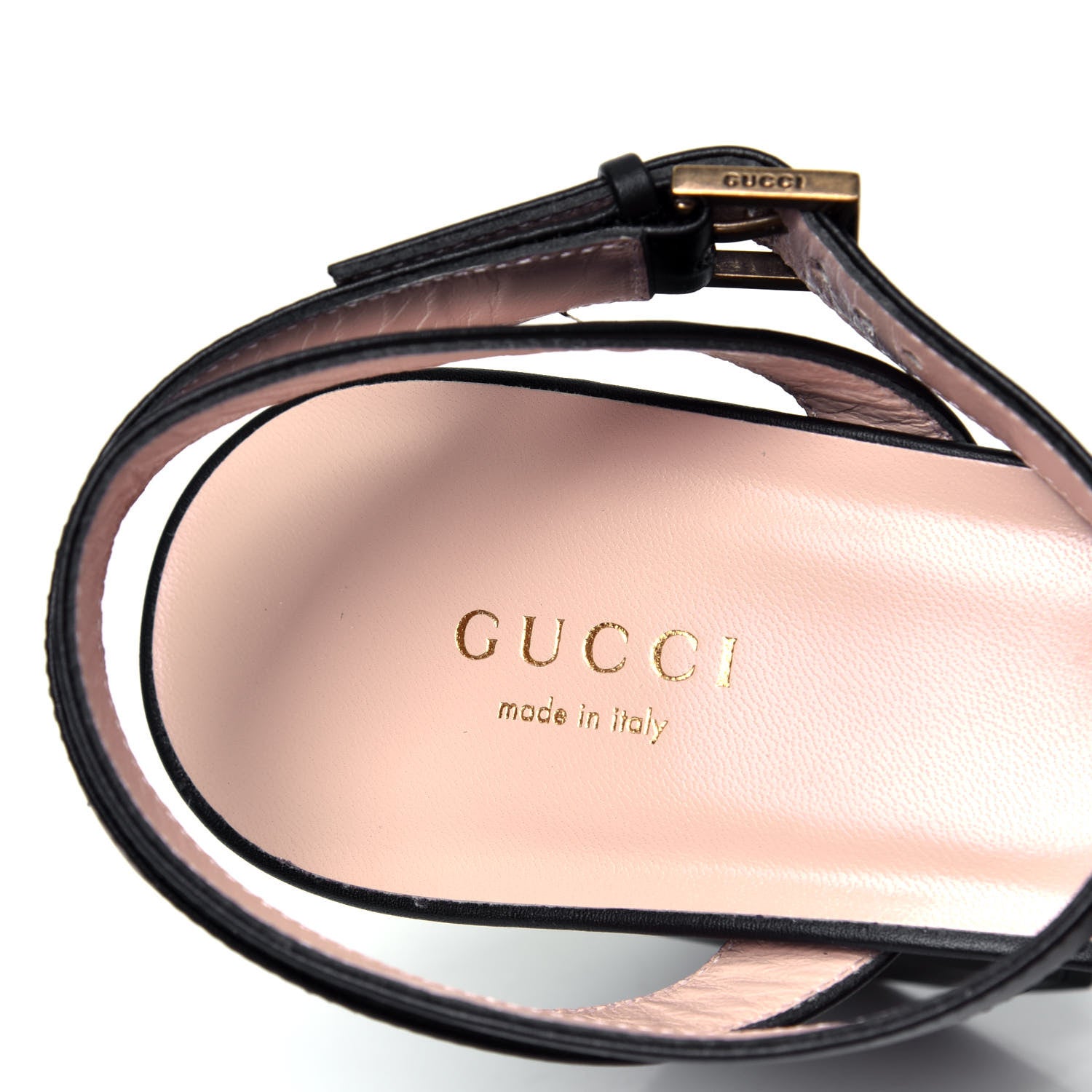 Gucci Calfskin GG Marmont Ankle Wrap 30/85mm Platform Sandals 39.5 Black 6 of 6
