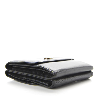 Chanel Goatskin Compact Double Sided Wallet Black 4 of 9