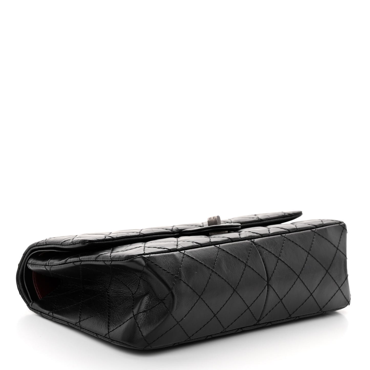 Aged Calfskin Quilted 2.55 Reissue 226 Flap Black