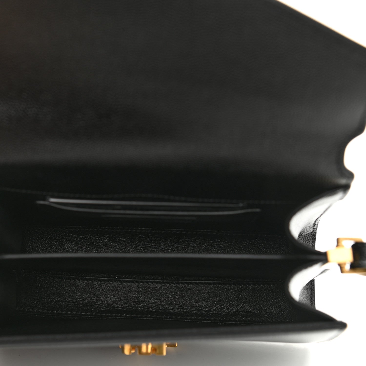 Saint Laurent Grain de Poudre Mini Classic Monogram Cassandra Top Handle Black 5 of 10