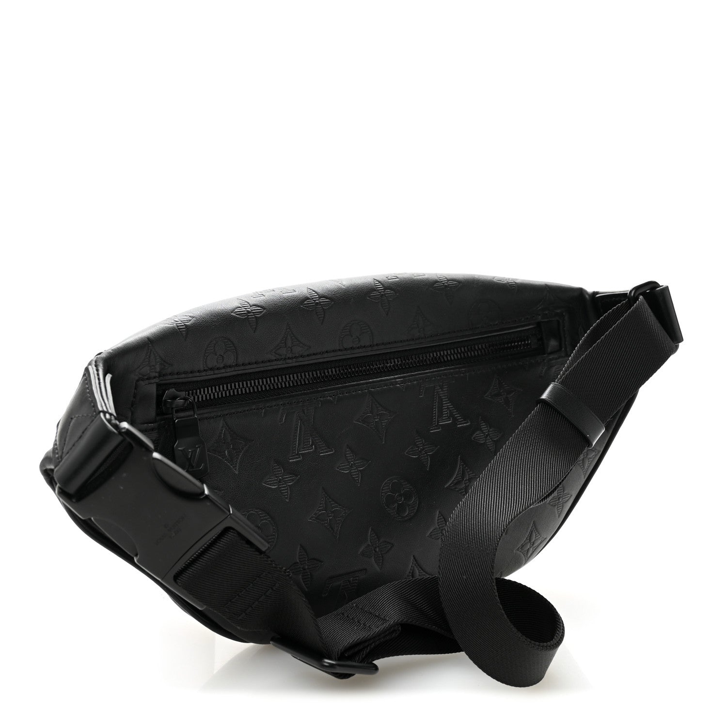 Louis Vuitton Calfskin Monogram Shadow Discovery Bumbag Black 2 of 9