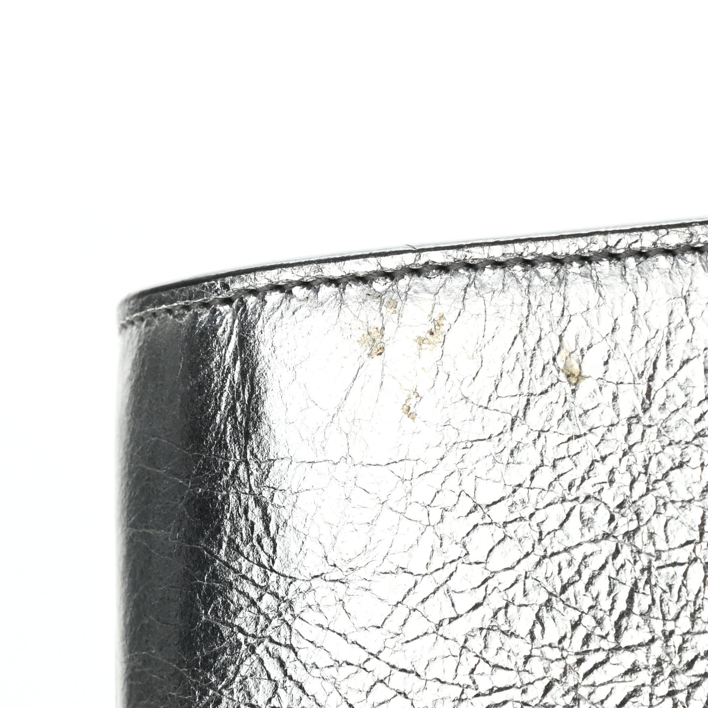 Metallic Calfskin Monogram Large Belle De Jour Clutch Silver