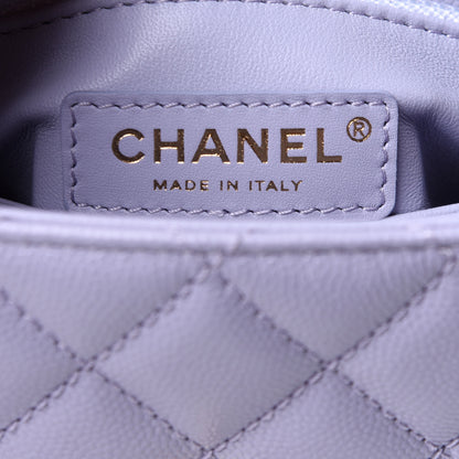 Chanel Caviar Quilted Mini Coco Handle Flap Light Purple 6 of 11
