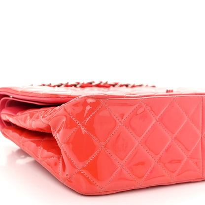 Chanel Patent Quilted Jumbo Double Flap Pink 9 of 12