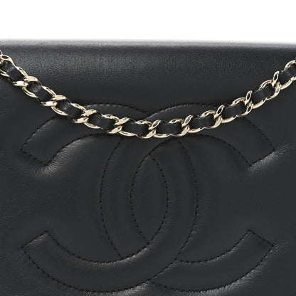 Chanel Lambskin Quilted Timeless CC Wallet On Chain WOC Black 8 of 11