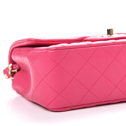 Chanel Lambskin Quilted Mini Rectangular Flap Pink 7 of 10