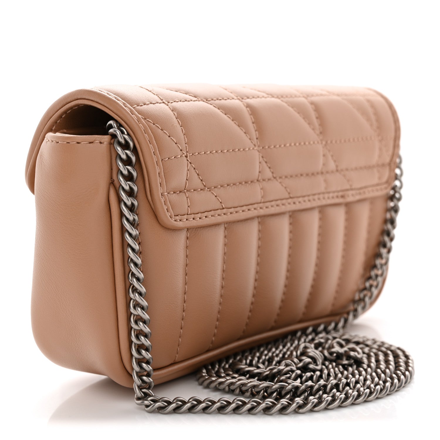 Gucci Calfskin Matelasse Aria Super Mini GG Marmont Shoulder Bag Camelia 3 of 10