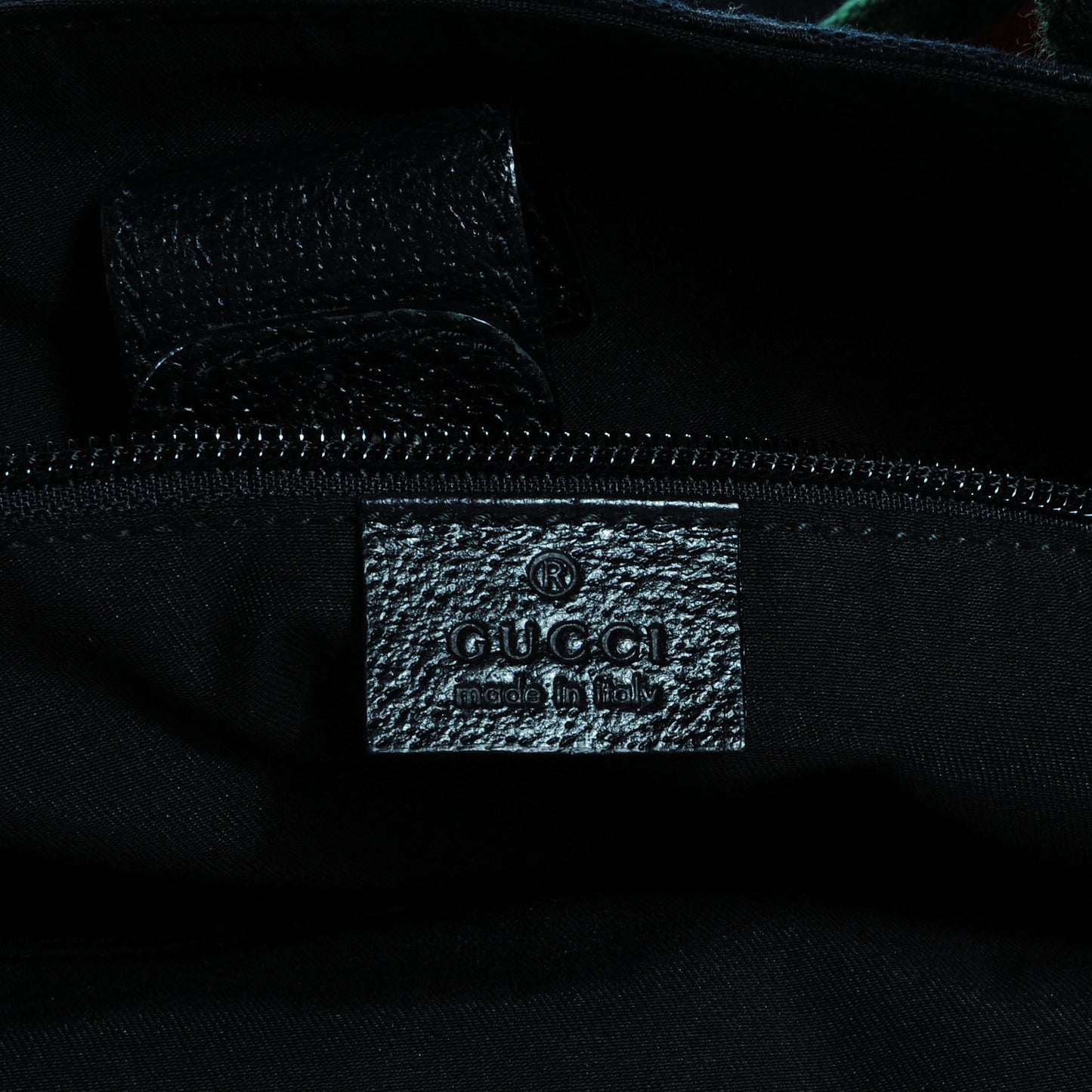 GG Monogram Medium Web Handle Double Pocket Tote Black