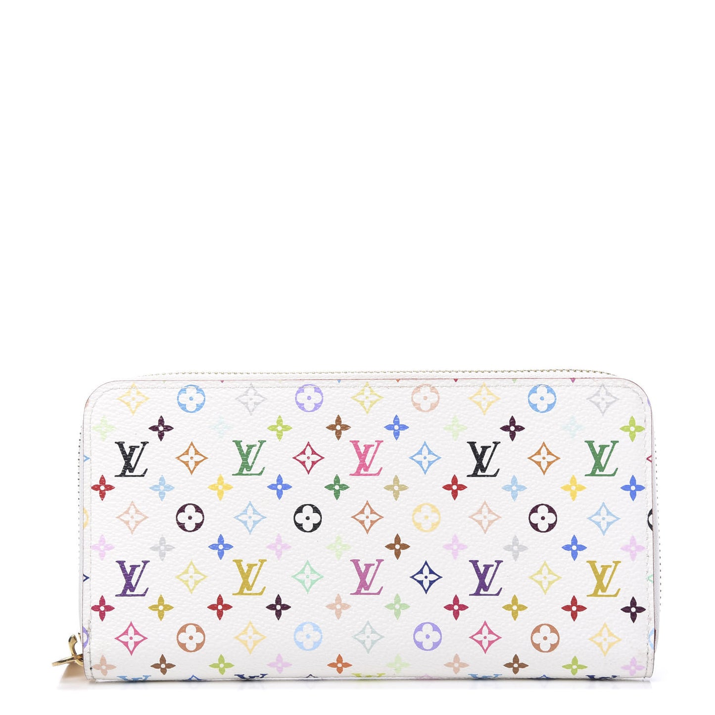Monogram Multicolor Zippy Wallet White Litchi