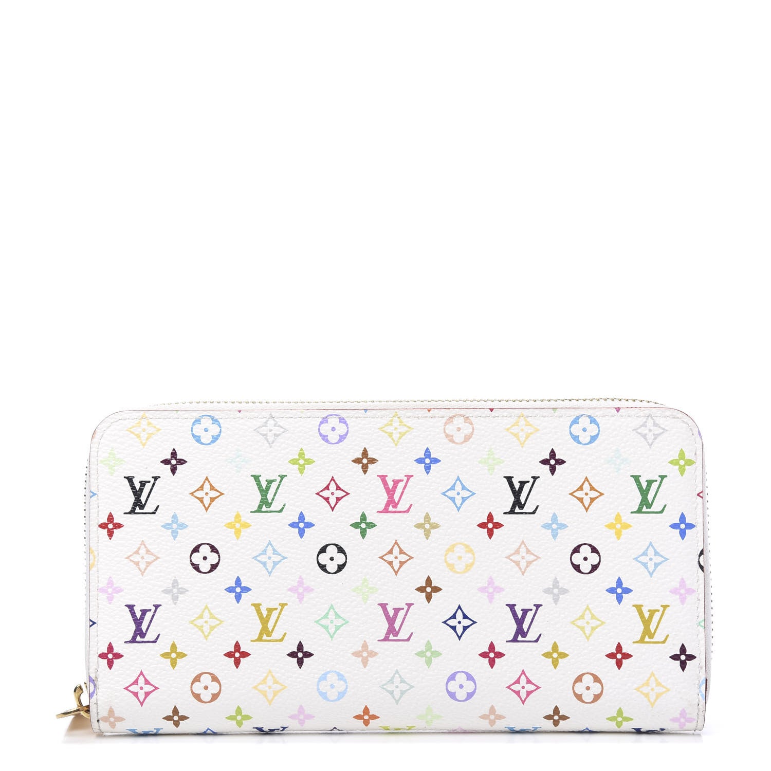 Louis Vuitton Monogram Multicolor Zippy Wallet White Litchi 1 of 5