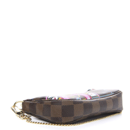 Louis Vuitton Damier Ebene 2020 Christmas Animation Big Wheel Mini Pochette Accessories Rose Ballerine 3 of 9