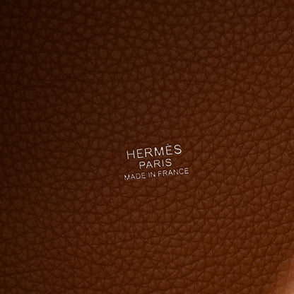 Hermes Taurillon Clemence Picotin Lock 22 MM Gold 6 of 14