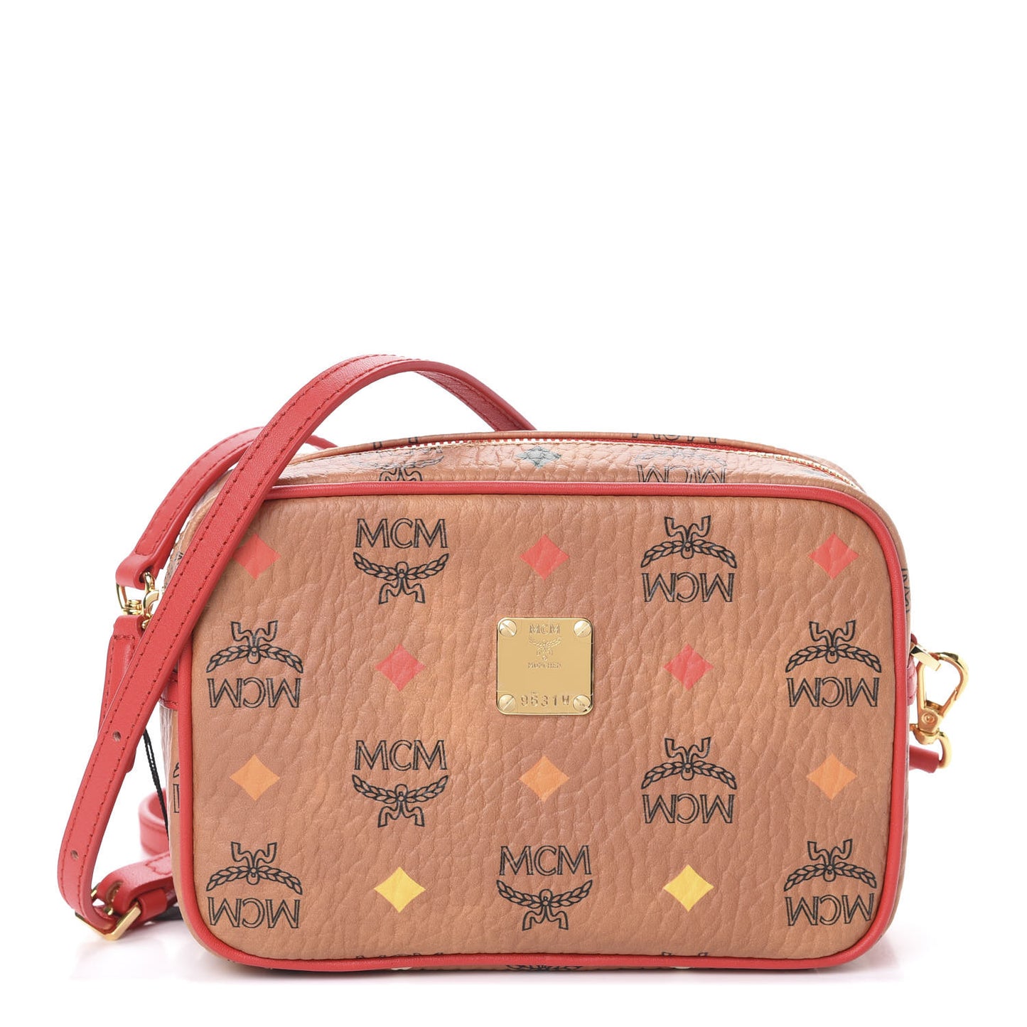 Skyoptic Visetos Spectrum Diamond Camera Bag Cognac Red