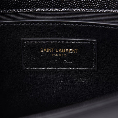 Saint Laurent Grain De Poudre Monogram Cassandre Clutch Black 7 of 7