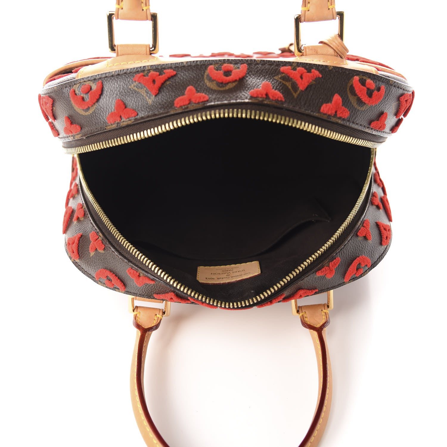 Louis Vuitton Monogram Tuffetage Deauville Cube Red 5 of 12